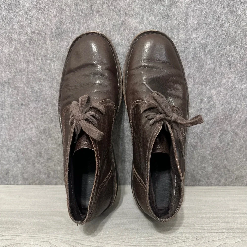John Varvatos Chukka‎ Boots Mens 9 Brown Hipster Leather Lace Up F505K4B Q68B